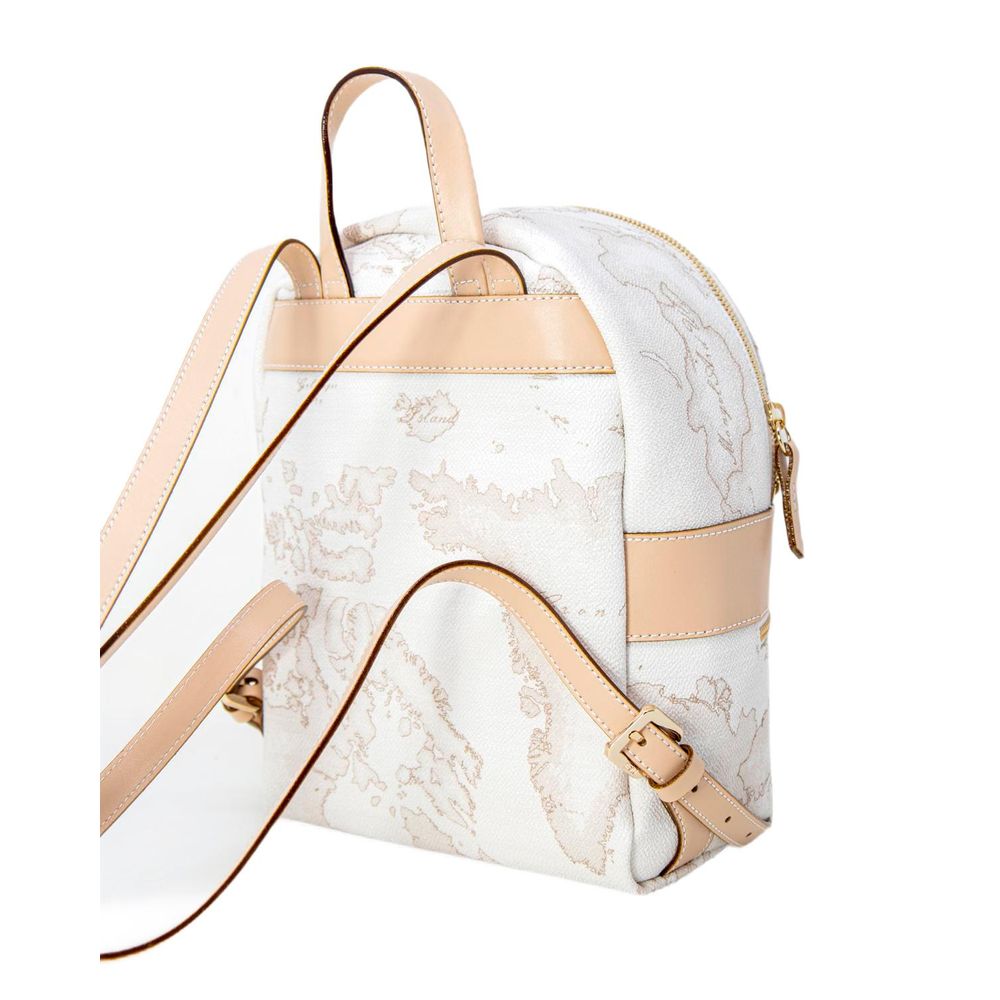 Alviero Martini Prima Classe White Synthetic Leather Backpack Alviero Martini Prima Classe Antique White