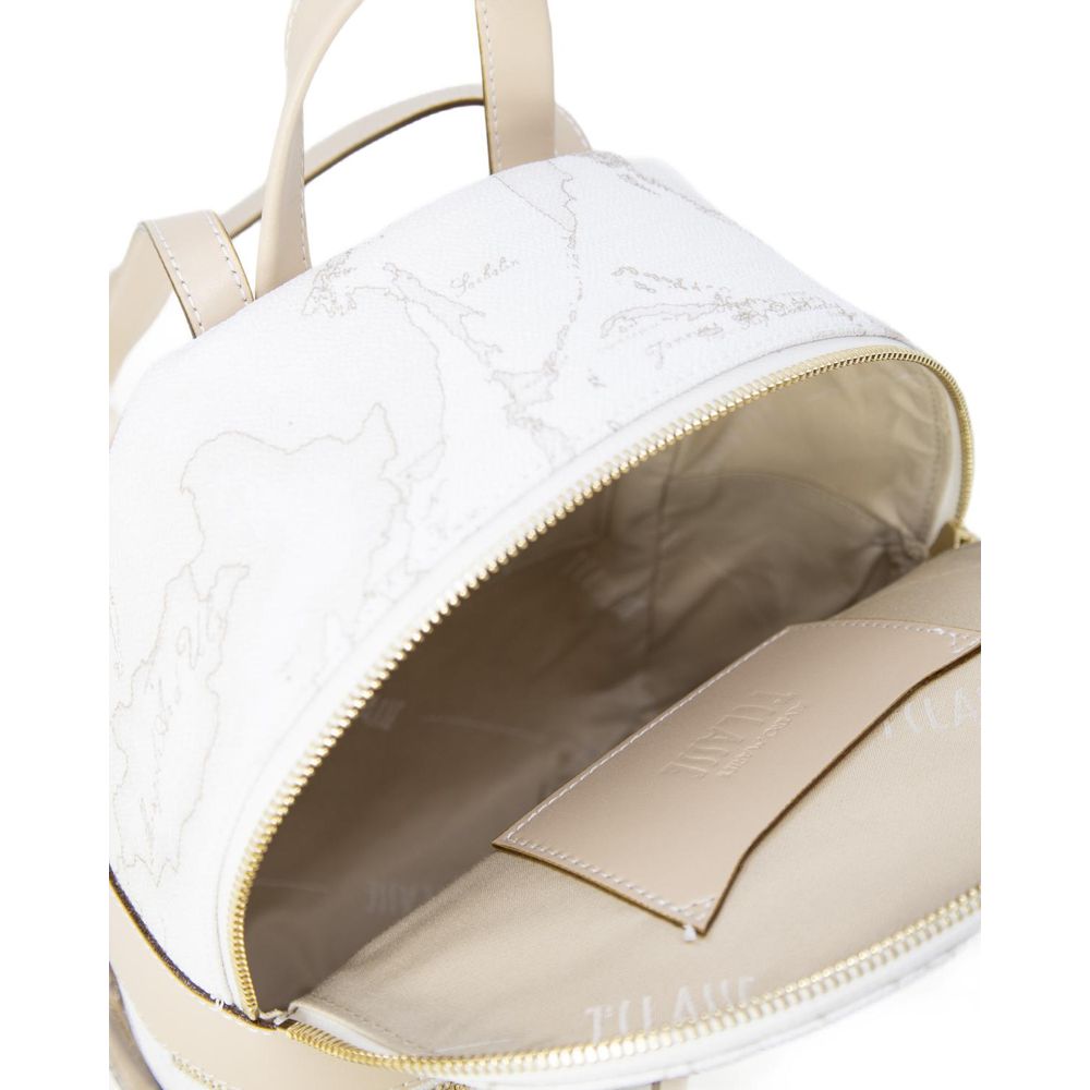 Alviero Martini Prima Classe White Synthetic Leather Backpack Alviero Martini Prima Classe Antique White
