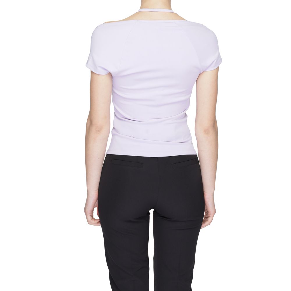 Tommy Hilfiger Jeans Purple Recycled Polyester Tops & T-Shirt Tommy Hilfiger Jeans Light Gray