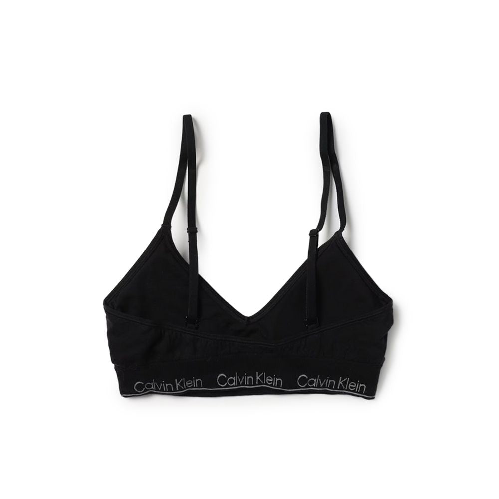 Calvin Klein Black Lyocell Triangle Bra, soft and comfortable with minimalist design, ideal for everyday wear.