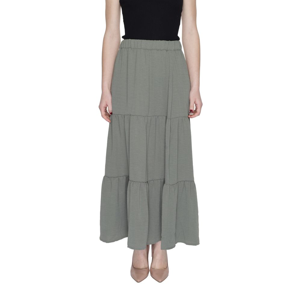 Jacqueline De Yong Green Polyester Skirt Jacqueline De Yong Slate Gray