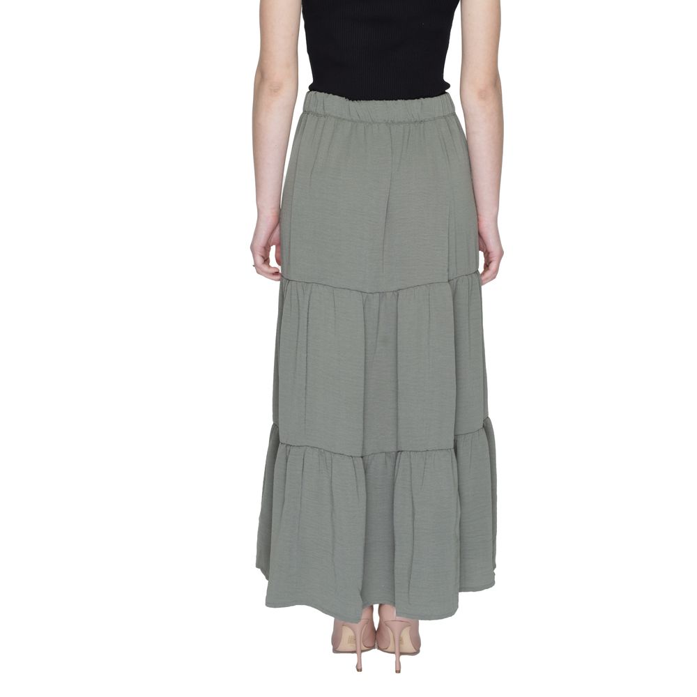Jacqueline De Yong Green Polyester Skirt Jacqueline De Yong Slate Gray