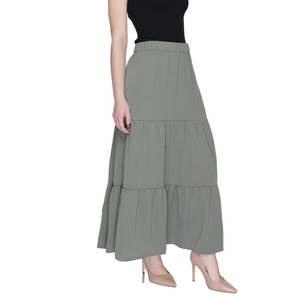 Jacqueline De Yong Green Polyester Skirt Jacqueline De Yong Slate Gray