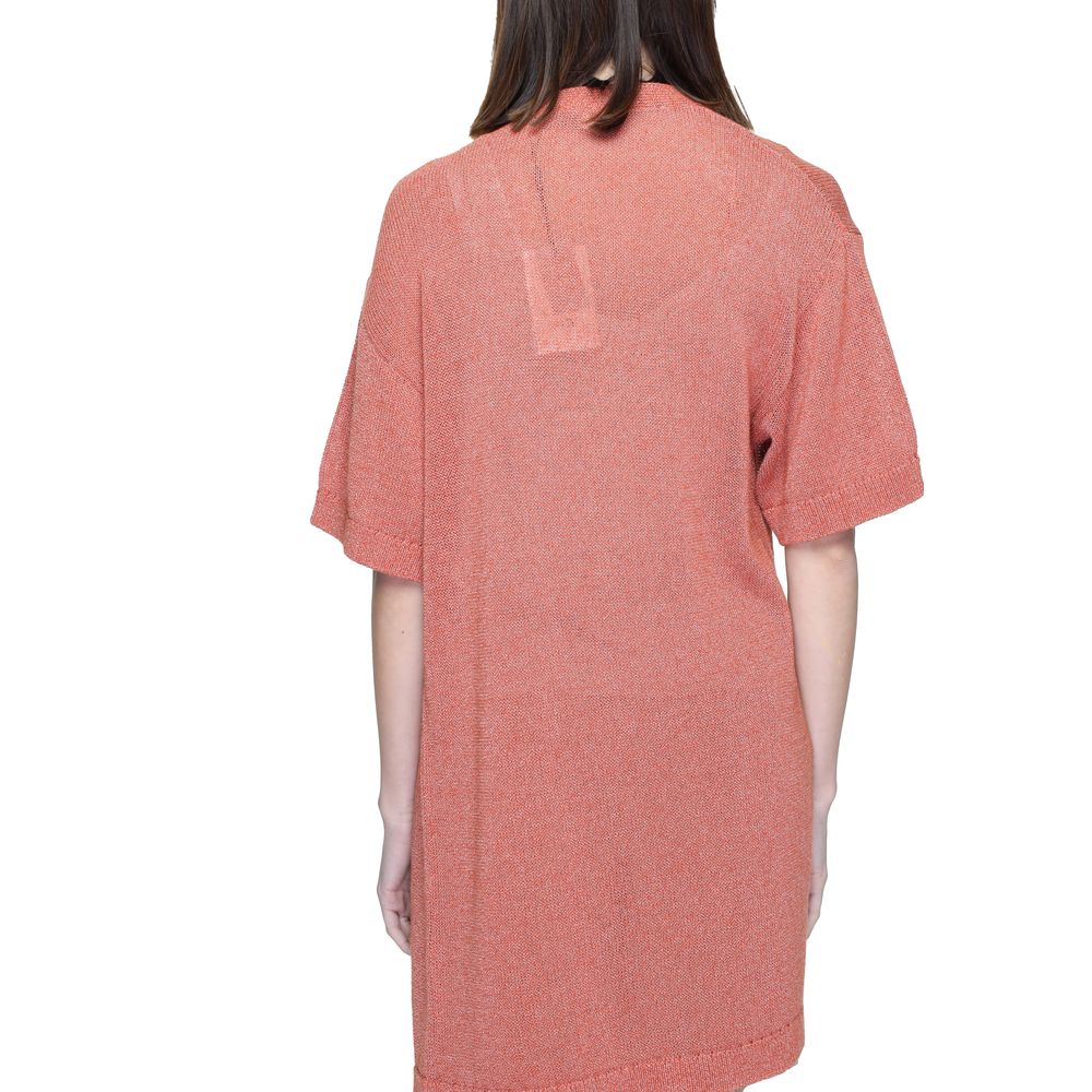 Jacqueline De Yong Red Recycled Cotton Cardigan Jacqueline De Yong Rosy Brown