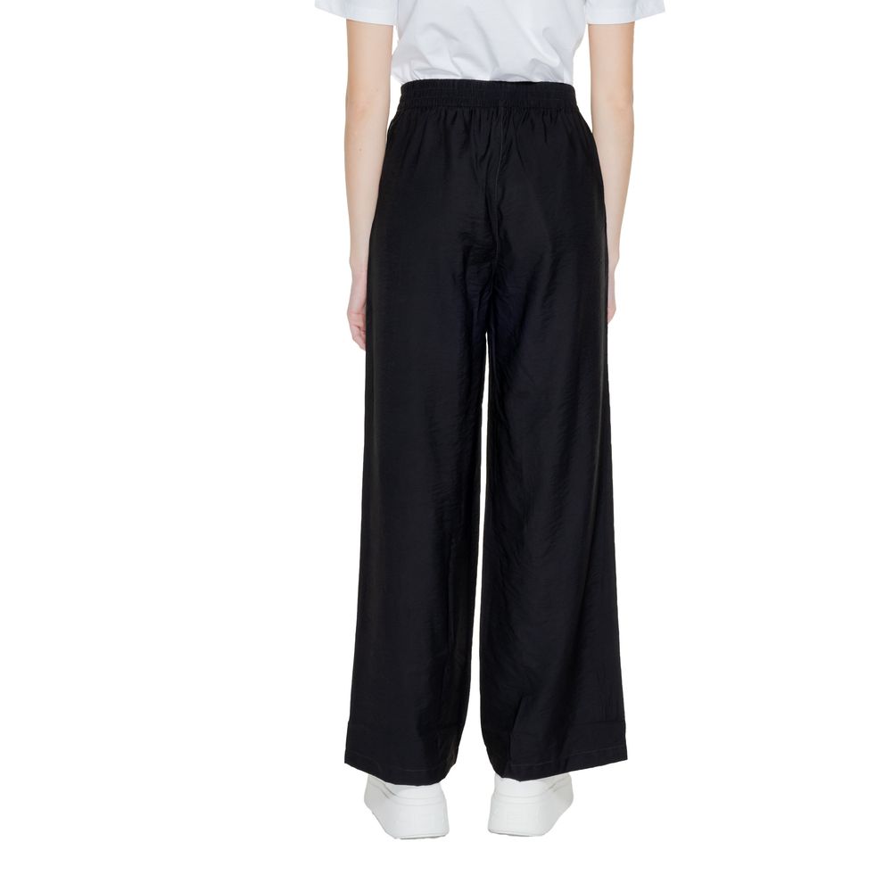Jacqueline De Yong Black Viscose Jeans & Pant Jacqueline De Yong Light Gray