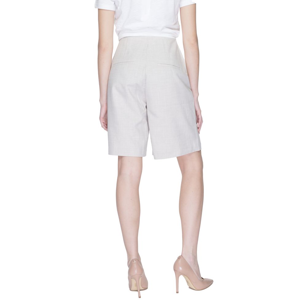Vero Moda Gray Polyester Short Vero Moda Light Gray