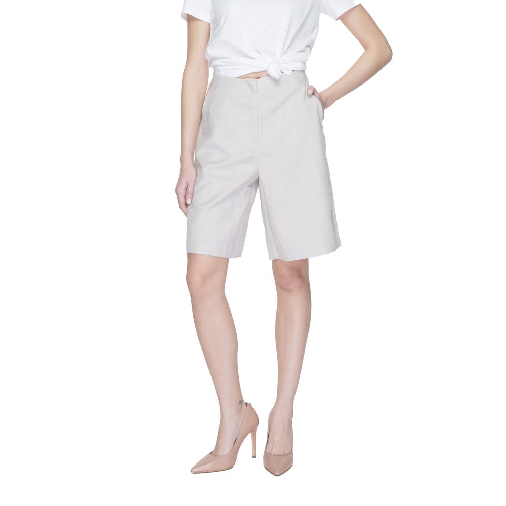 Vero Moda Gray Polyester Short Vero Moda Light Gray