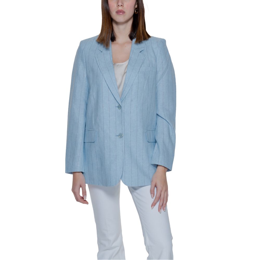 Vero Moda Light Blue Linen Suits & Blazer Vero Moda Dark Gray