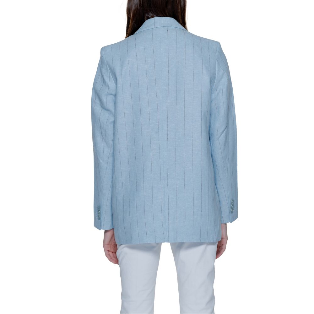 Vero Moda Light Blue Linen Suits & Blazer Vero Moda Dark Gray