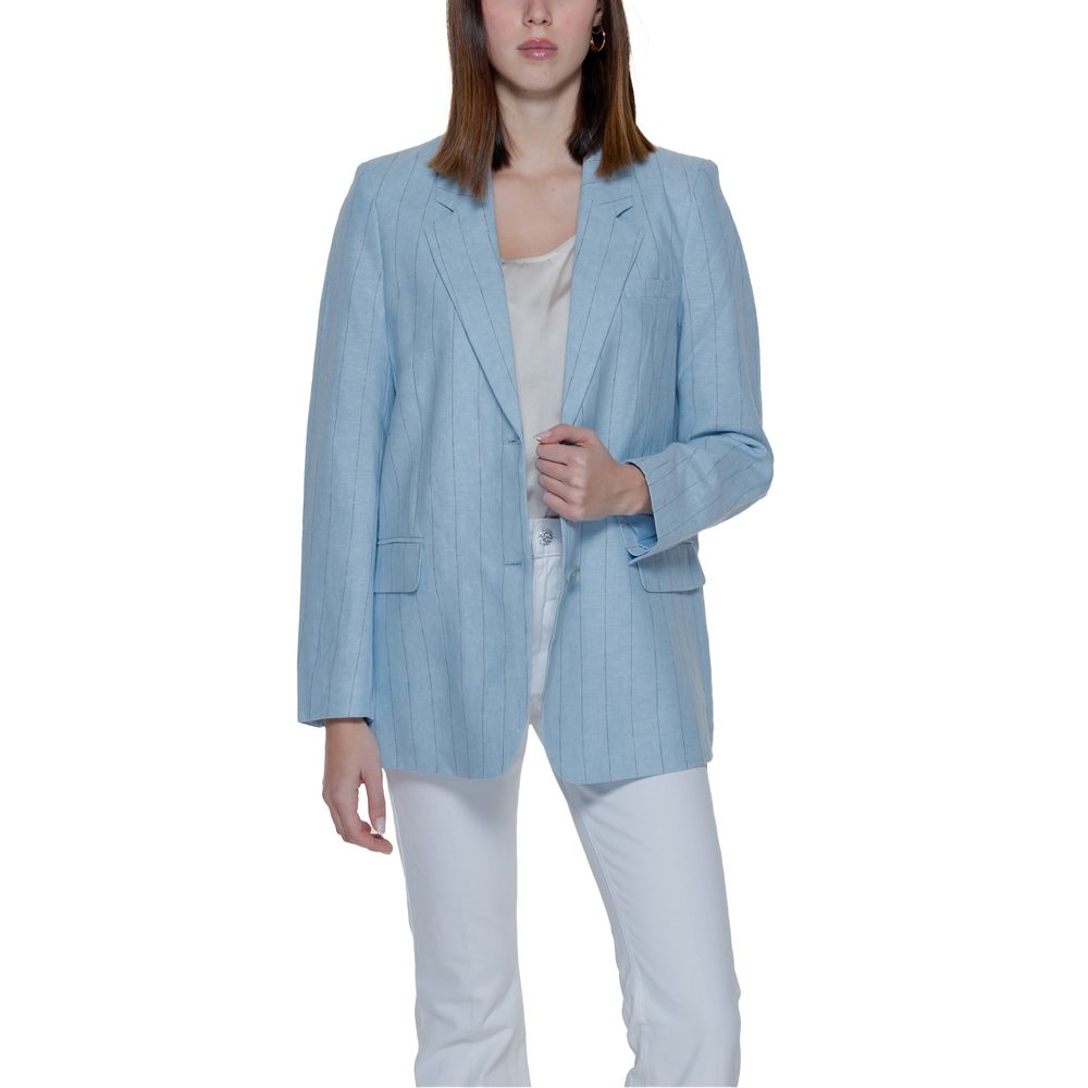 Vero Moda Light Blue Linen Suits & Blazer Vero Moda Dark Gray