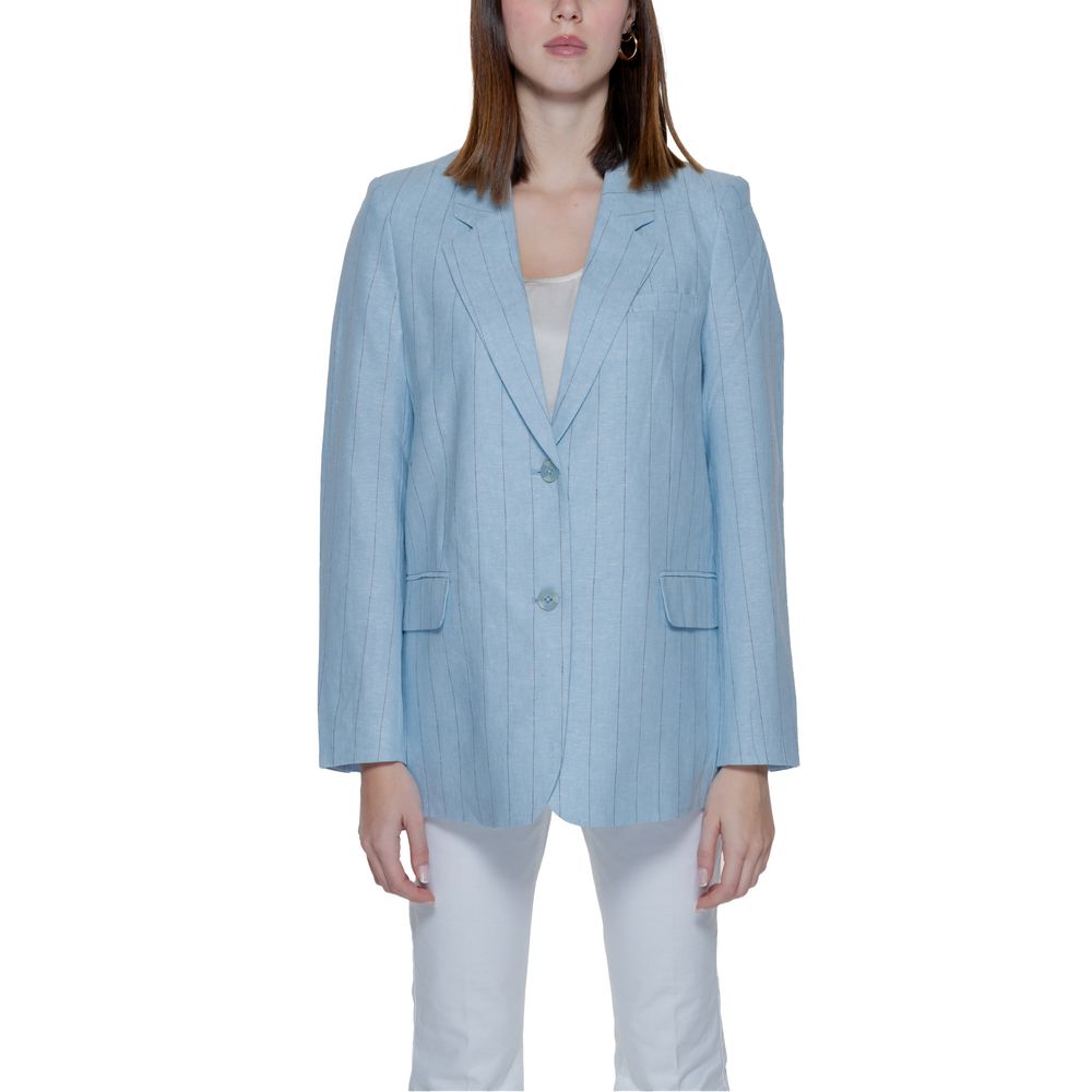 Vero Moda Light Blue Linen Suits & Blazer Vero Moda Dark Gray