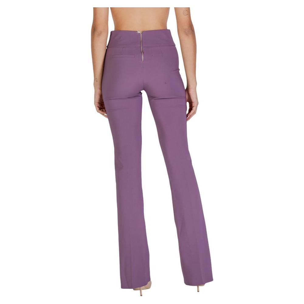Sandro Ferrone Purple Polyester Jeans & Pant Sandro Ferrone Dim Gray