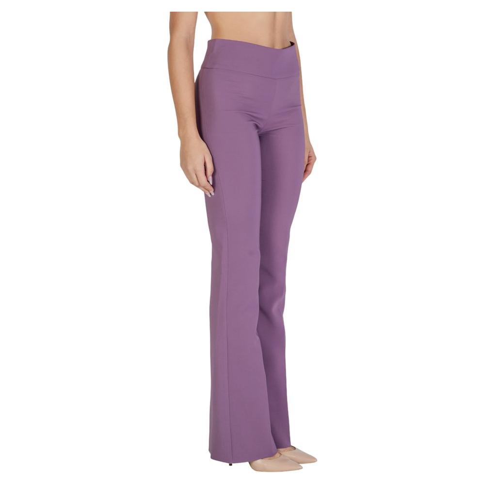 Sandro Ferrone Purple Polyester Jeans & Pant Sandro Ferrone Slate Gray