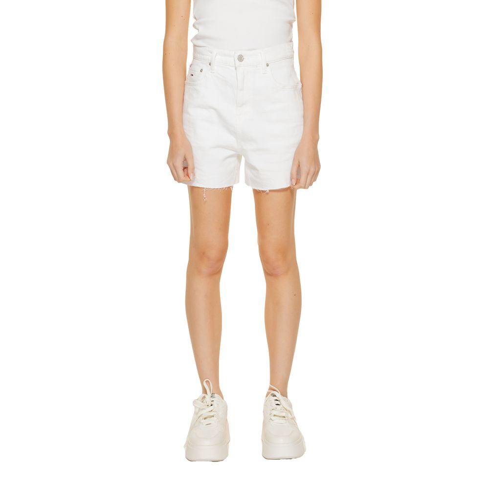 Tommy Hilfiger Jeans White Recycled Cotton Short Tommy Hilfiger Jeans Beige