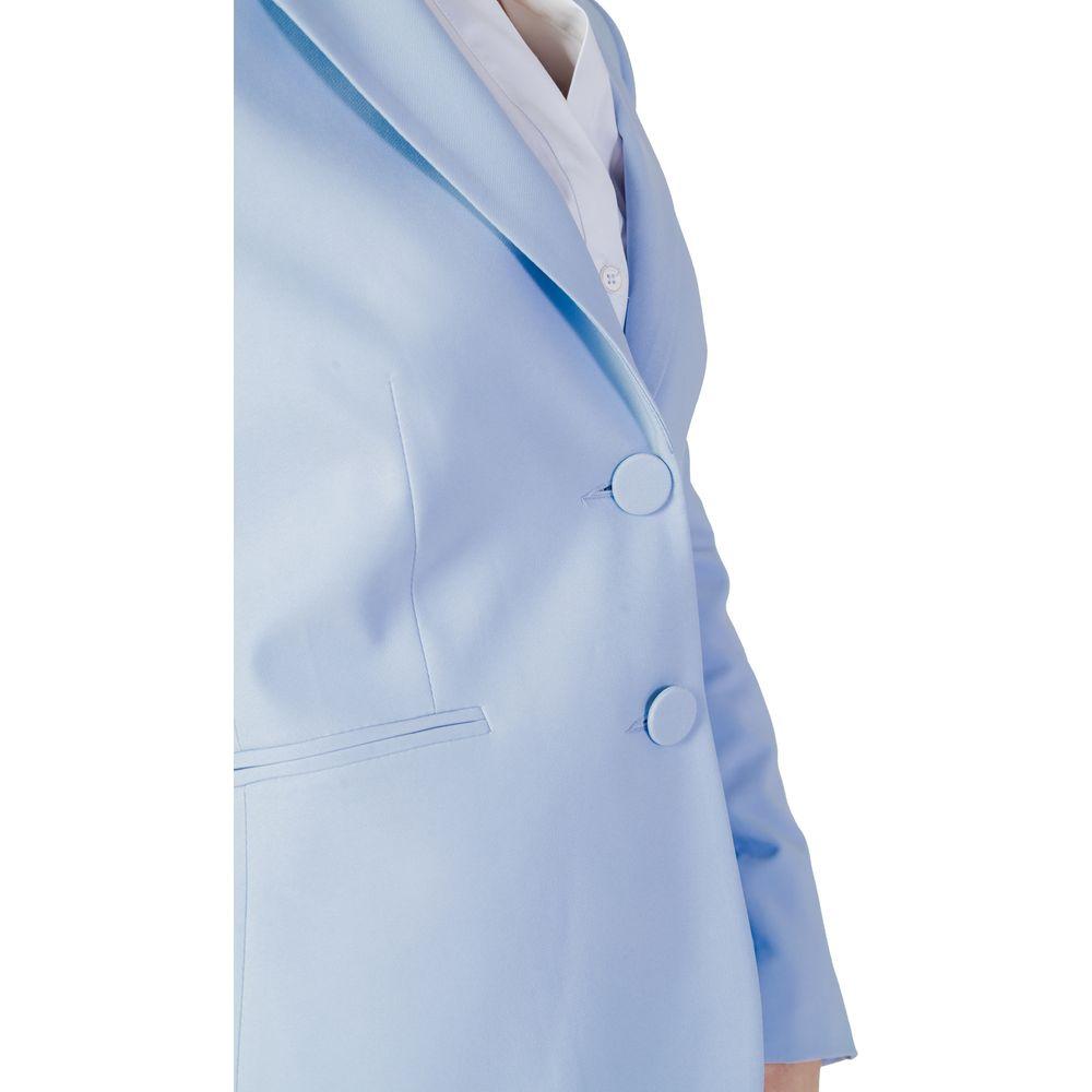 Sandro Ferrone Blue Polyester Suits & Blazer