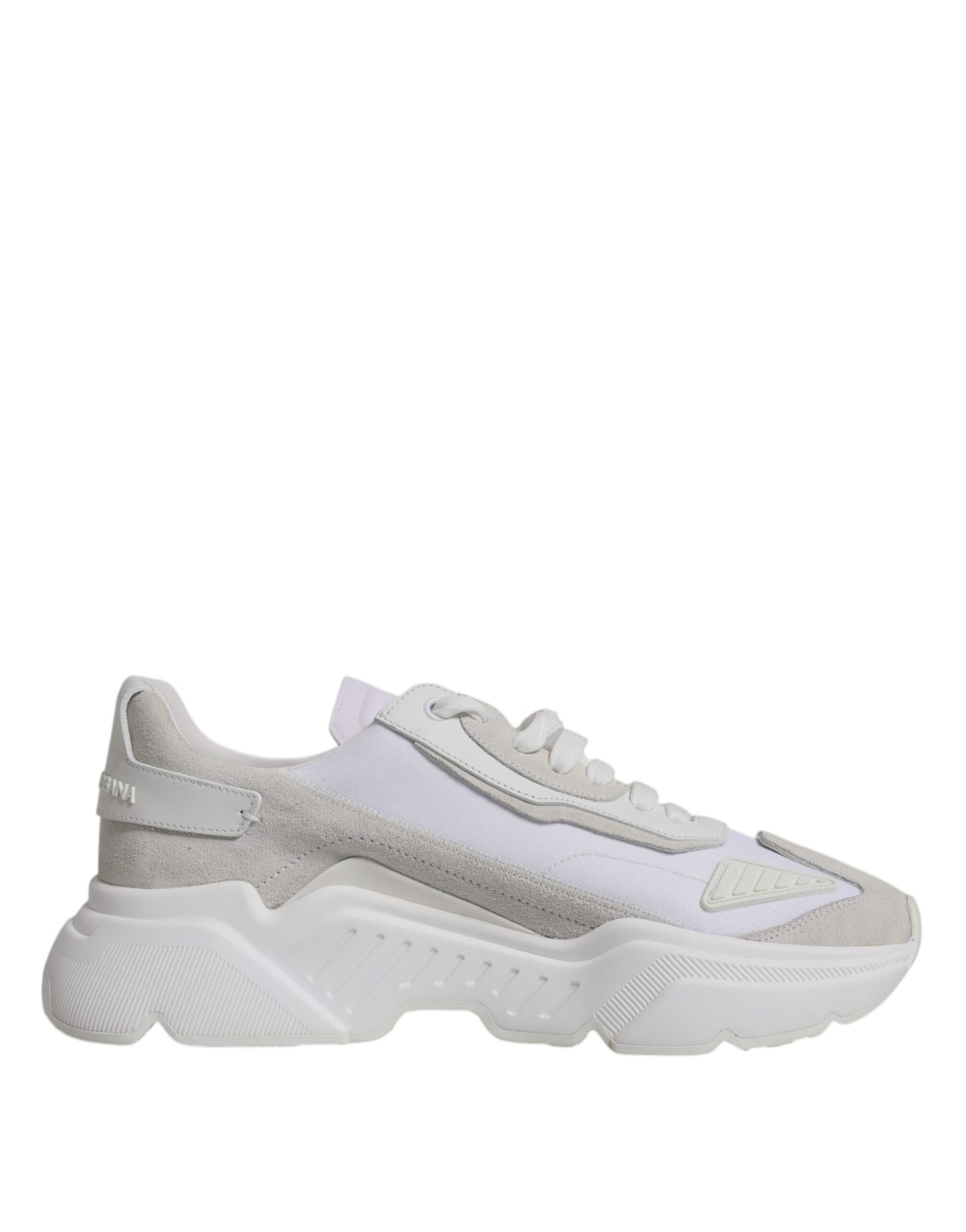 Dolce & Gabbana White Leather Daymaster Low Top Sneaker Shoes Dolce & Gabbana Gray