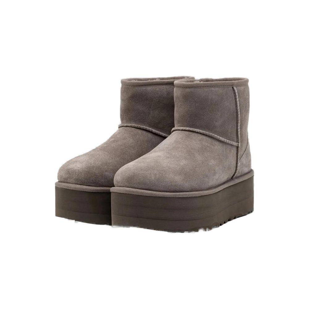 UGG Gray Suede Leather Boot UGG Dim Gray