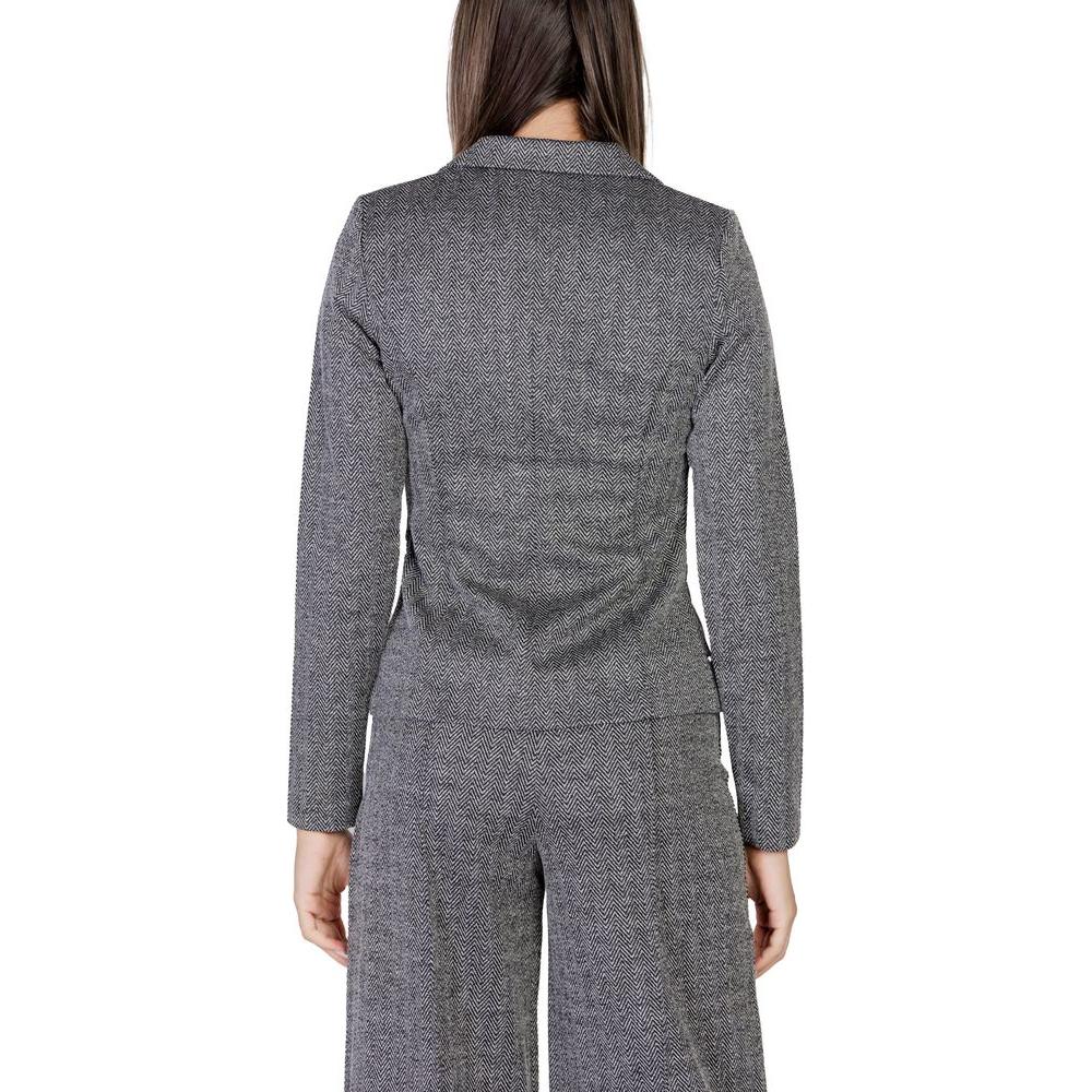 ICHI Black Polyester Suits & Blazer ICHI Dim Gray