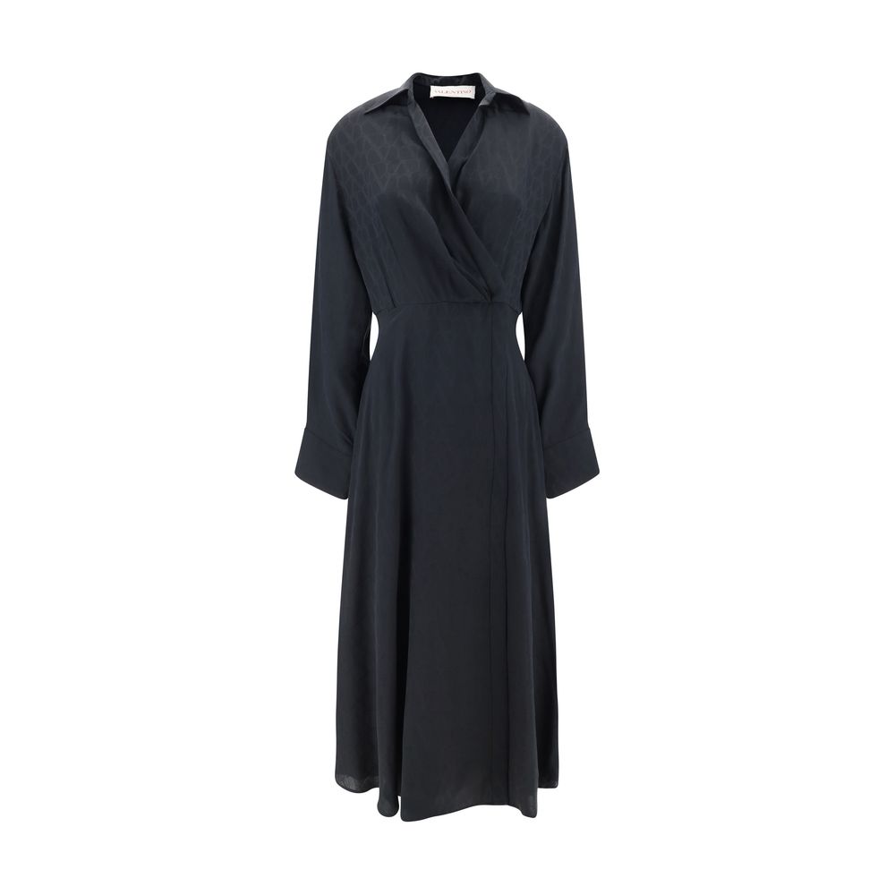 Valentino Toile Iconographe Chemisier Dress Valentino Dark Slate Gray