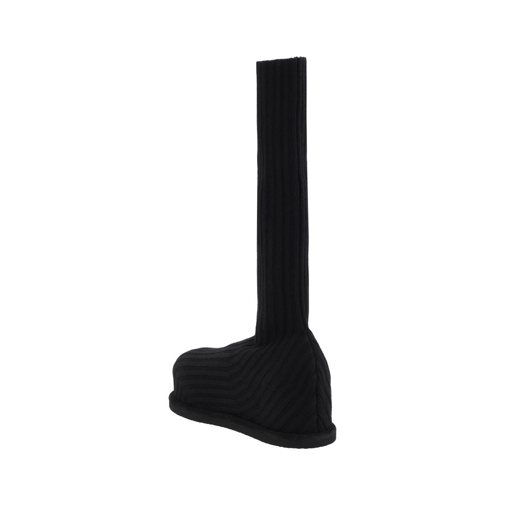Amina Muaddi Veneda Stretch Boots Amina Muaddi Black