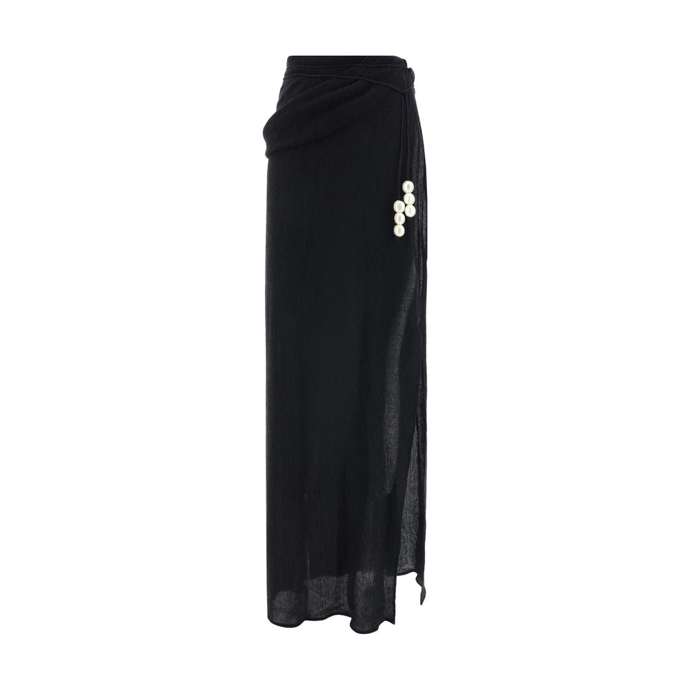 Magda Butrym Pareo Long Skirt Magda Butrym Black