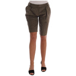 Ermanno Scervino Brown Velvet Bermuda Shorts BYX1164-1