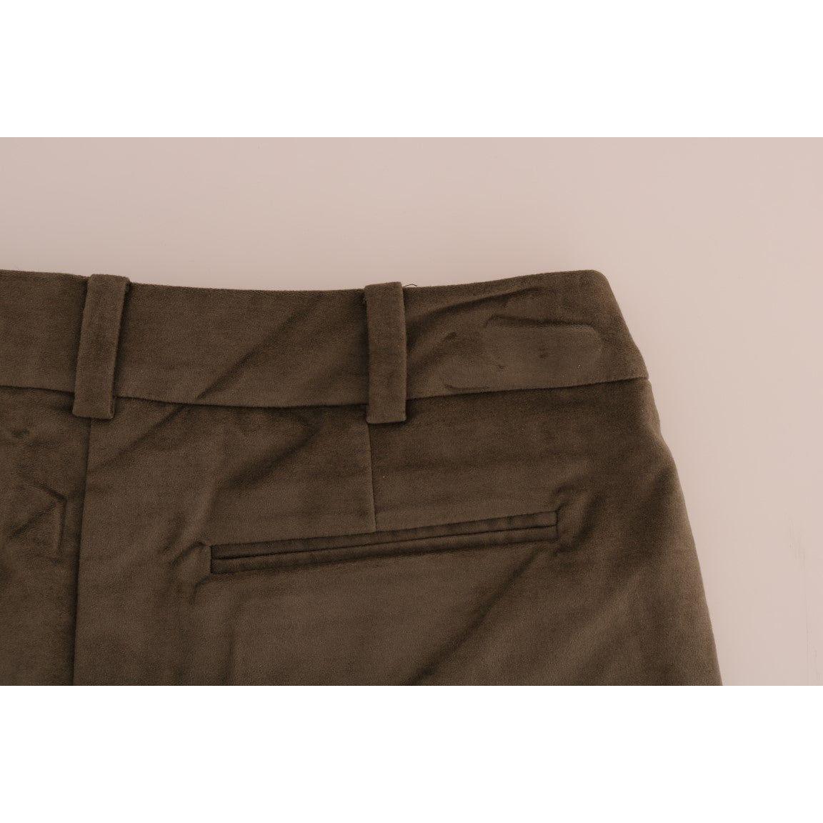 Ermanno Scervino Brown Velvet Bermuda Shorts BYX1164-1