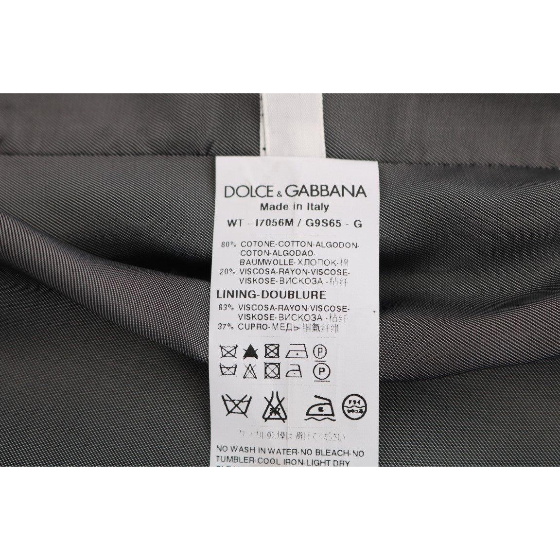 Dolce & Gabbana Elegant Striped Waistcoat Vest Dolce & Gabbana Dark Slate Gray