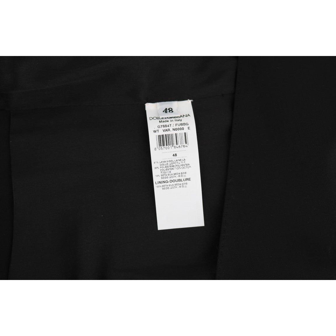 Dolce & Gabbana Elegant Slim Fit Formal Vest in Black Dolce & Gabbana Black