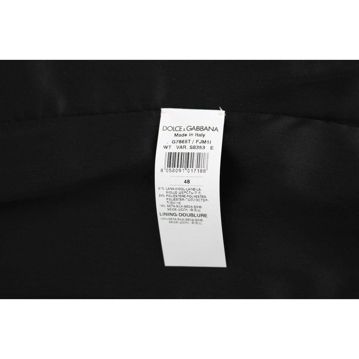 Dolce & Gabbana Elegant Polka Dot Black Dress Vest Dolce & Gabbana Black
