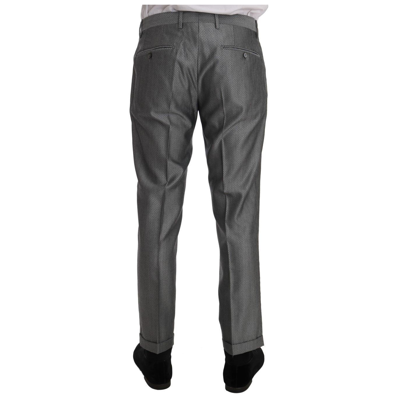 Dolce & Gabbana Elegant Black Double-Breasted Suit Suit Dolce & Gabbana Dark Slate Gray