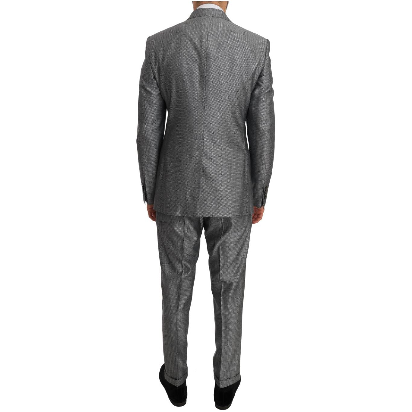 Dolce & Gabbana Elegant Black Double-Breasted Suit Suit Dolce & Gabbana Dark Slate Gray