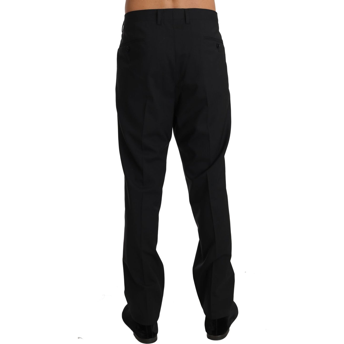 Dolce & Gabbana Elegant Black Wool Dress Pants Jeans & Pants Dolce & Gabbana Black