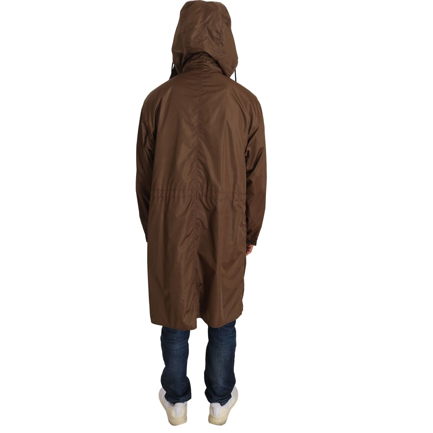 Dolce & Gabbana Elegant Reversible Hooded Raincoat Coats & Jackets Dolce & Gabbana Dark Slate Gray