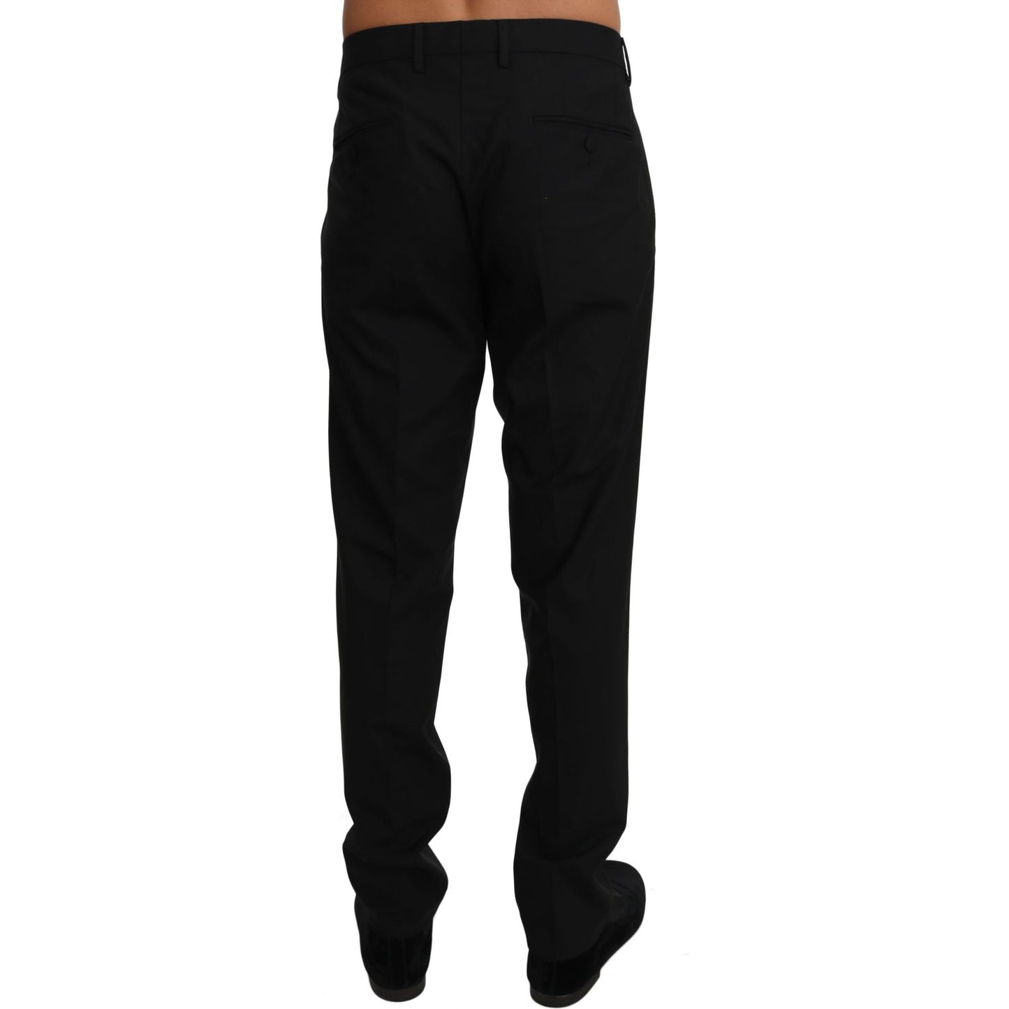 Dolce & Gabbana Elegant Formal Wool Blend Trousers Jeans & Pants Dolce & Gabbana Black