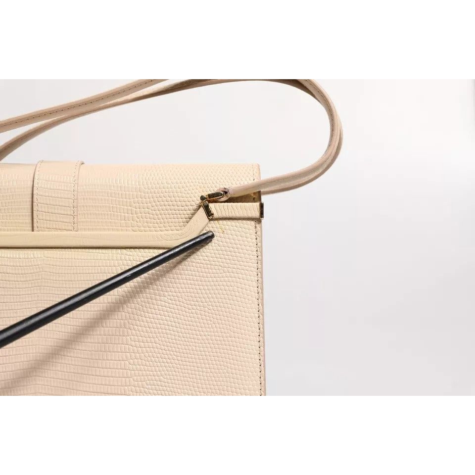 Dolce & Gabbana Beige Leather Ingrid Top Handle Shoulder Bag BAG4040