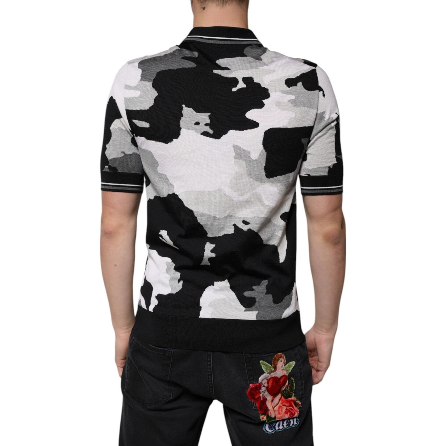 Dolce & Gabbana Multicolor Camouflage Collared Polo T-shirt