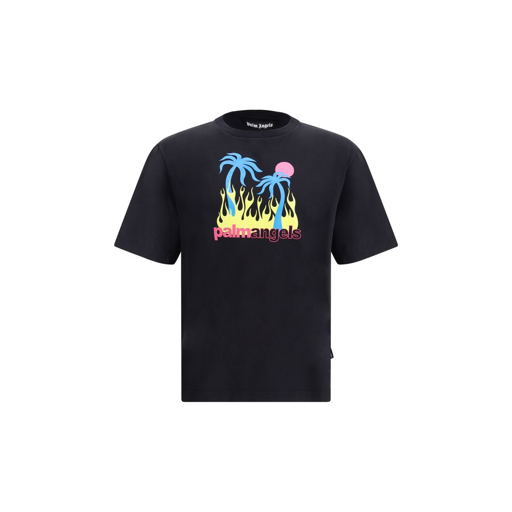 Palm Angels Burning Oasi T-Shirt Palm Angels Black