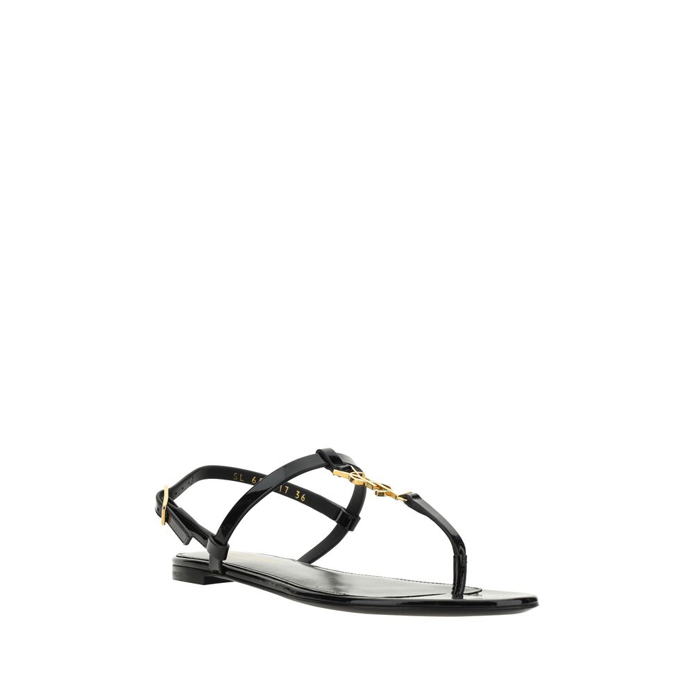 Saint Laurent Cassandra Sandals Saint Laurent Light Gray