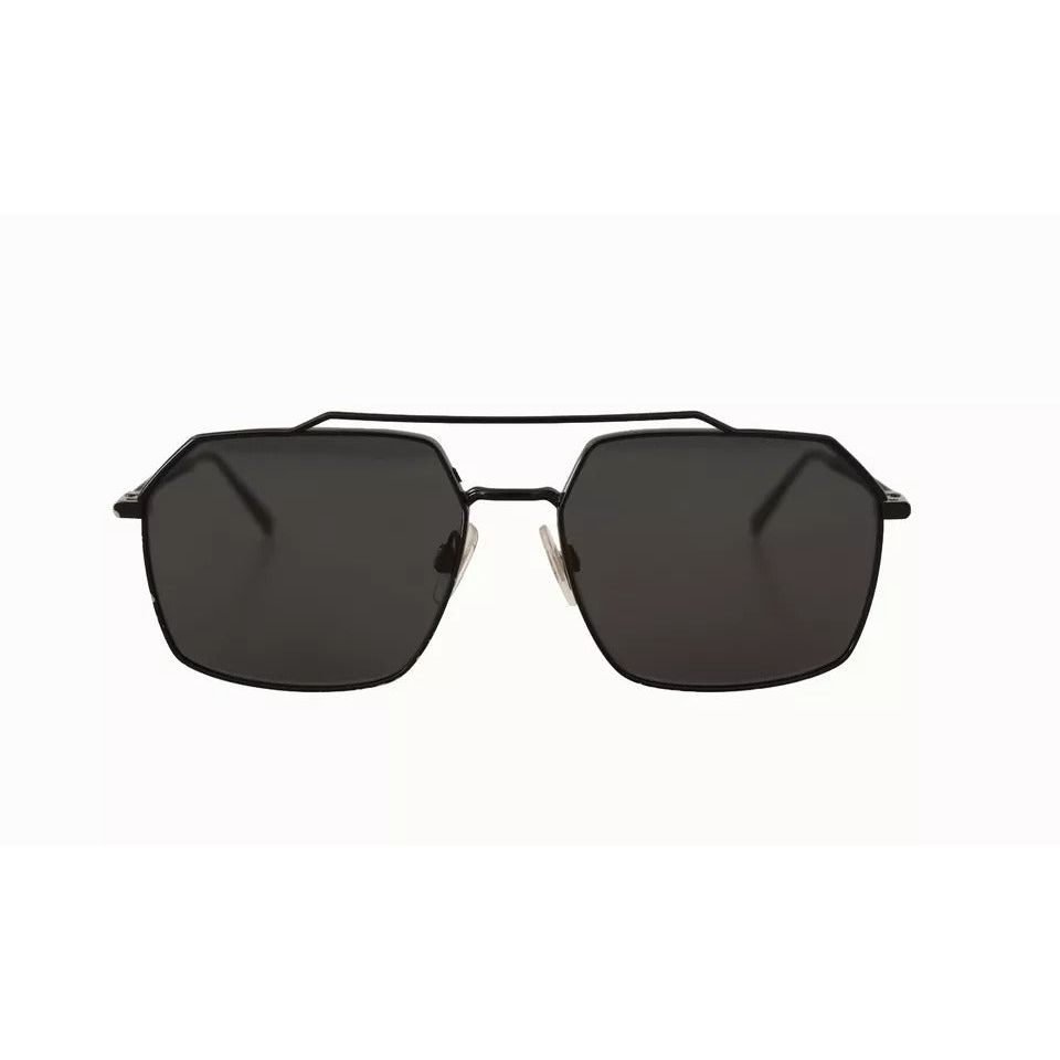 Dolce & Gabbana DG2250 Black Metal Full Rim Square Eyewear Sunglasses