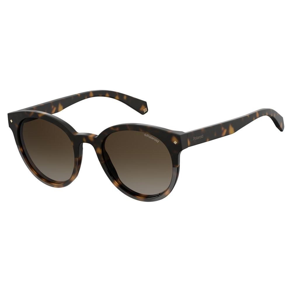 Polaroid Brown Havana Plastic Sunglasses, Degraded Lenses, 51/20/145 mm, Elegant Classic Style
