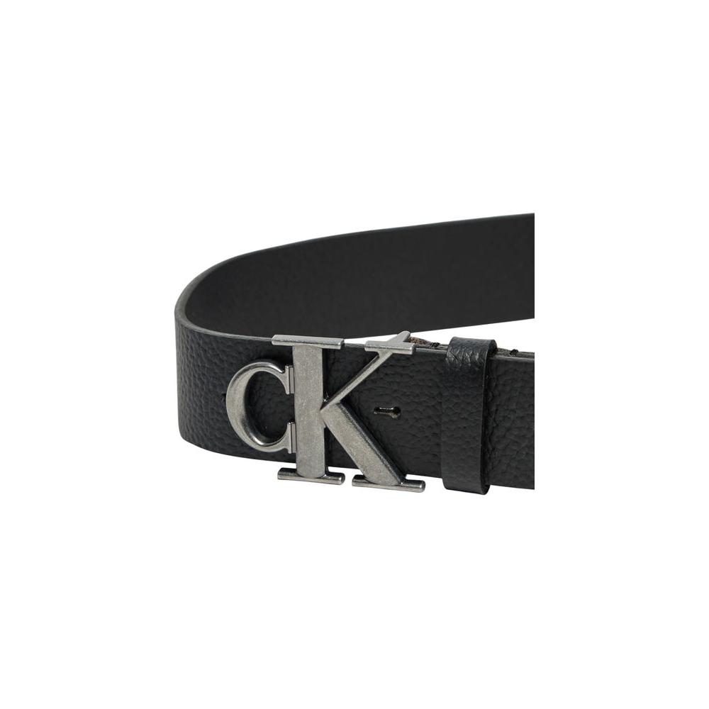 Calvin Klein Jeans Black Leather Belt