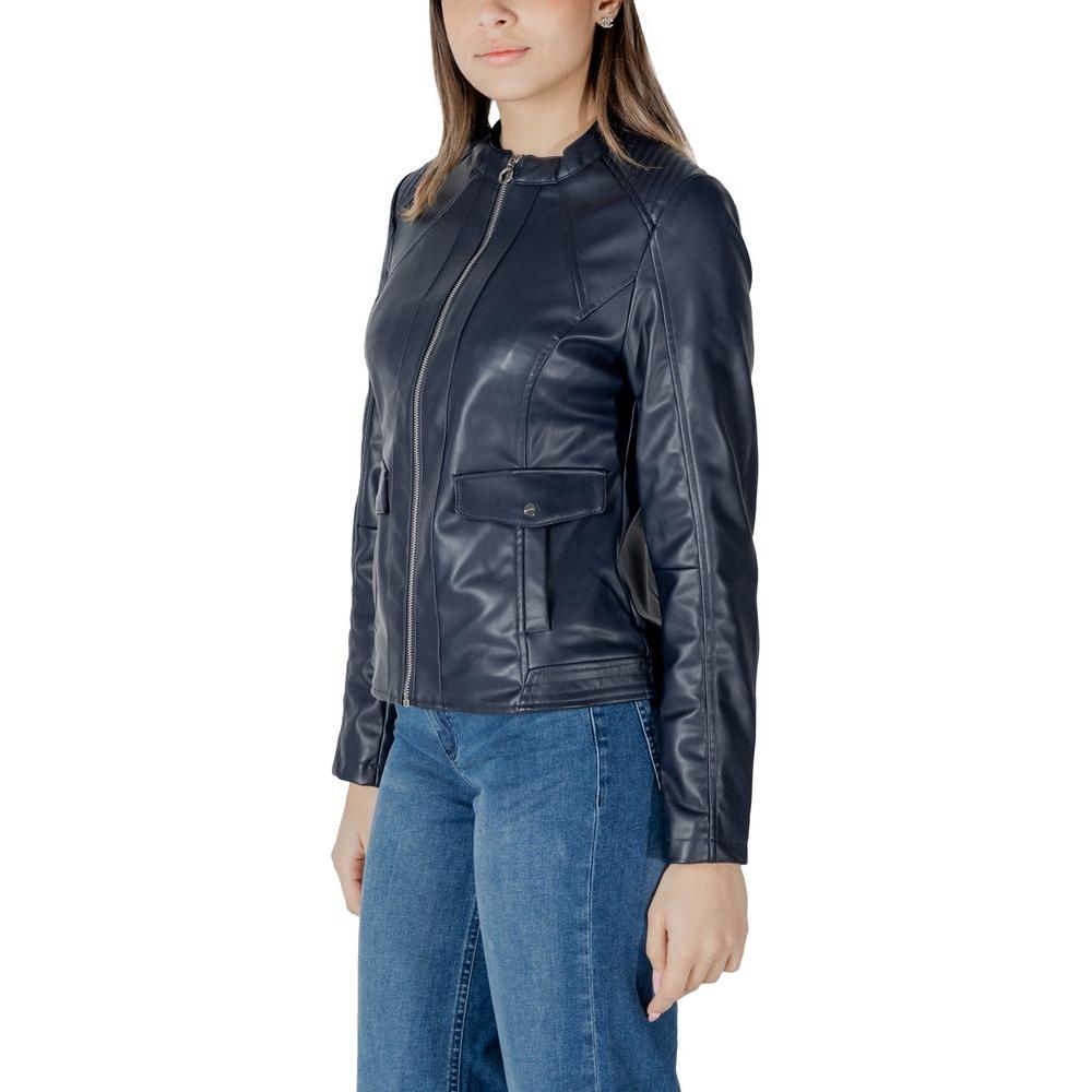 Street One Black Polyester Jackets & Coat