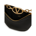 Valentino Garavani Black Leather Mini Hobo Vlogo Shoulder Bag VG4W0B0Q43PHV0NO