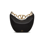 Valentino Garavani Black Leather Mini Hobo Vlogo Shoulder Bag VG4W0B0Q43PHV0NO