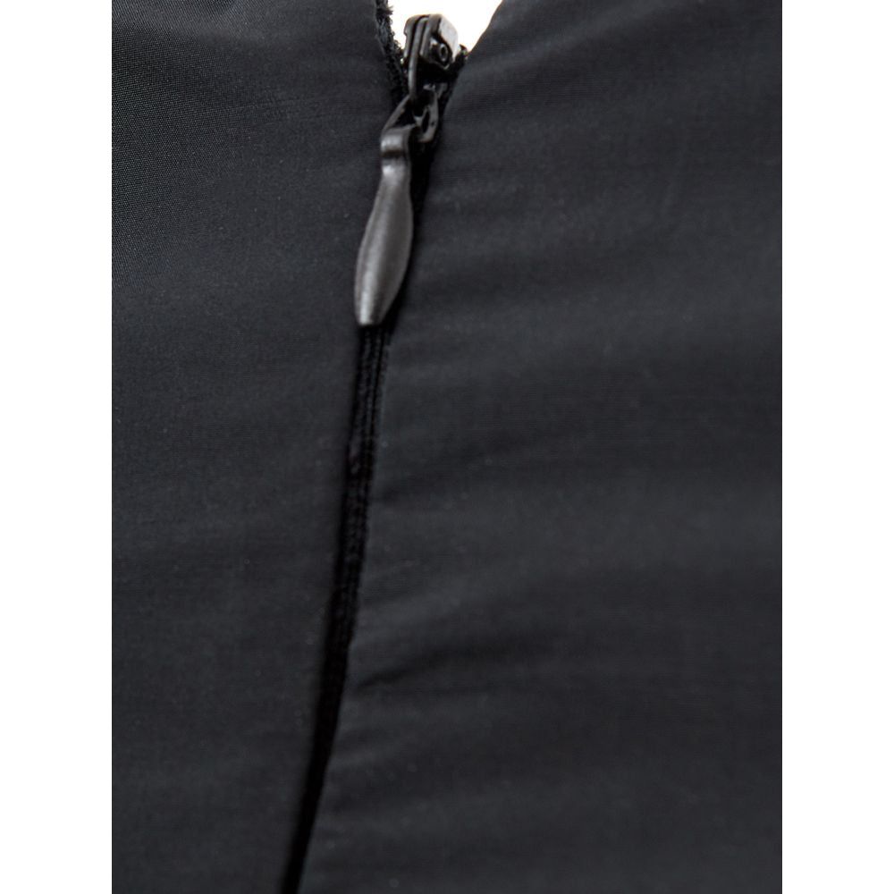 Lardini Elegant Black Polyester Dress Lardini Dark Slate Gray