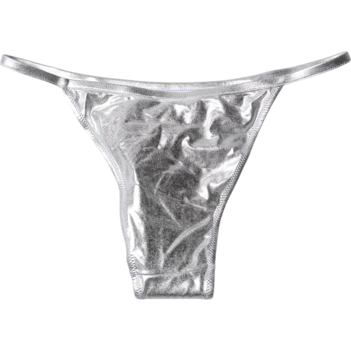 Dolce & Gabbana Silver Polyester Beachwear Bikini Bottom Swimwear BIK1946-3