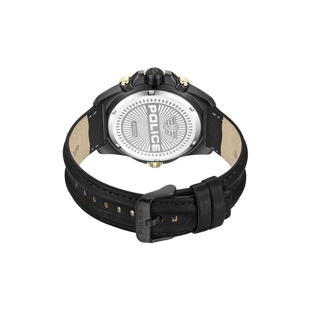 Police Black Artificial Leather Watch POPEWJF0022501AC