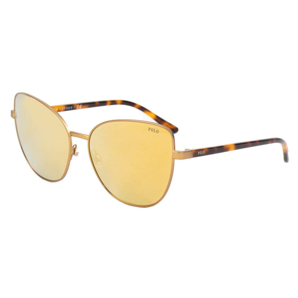 Polo Ralph Lauren Brown Metal Sunglasses Polo Ralph Lauren Light Goldenrod