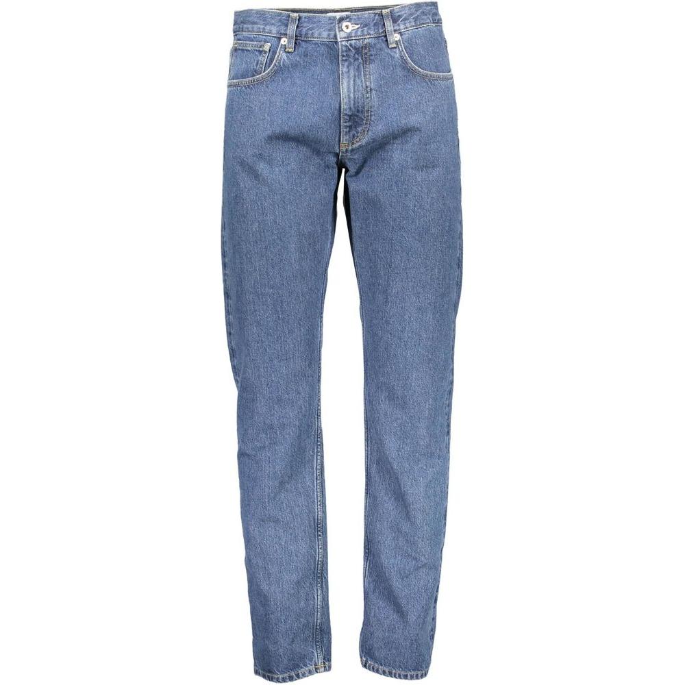Gant Blue Cotton Men Jeans Gant Slate Gray
